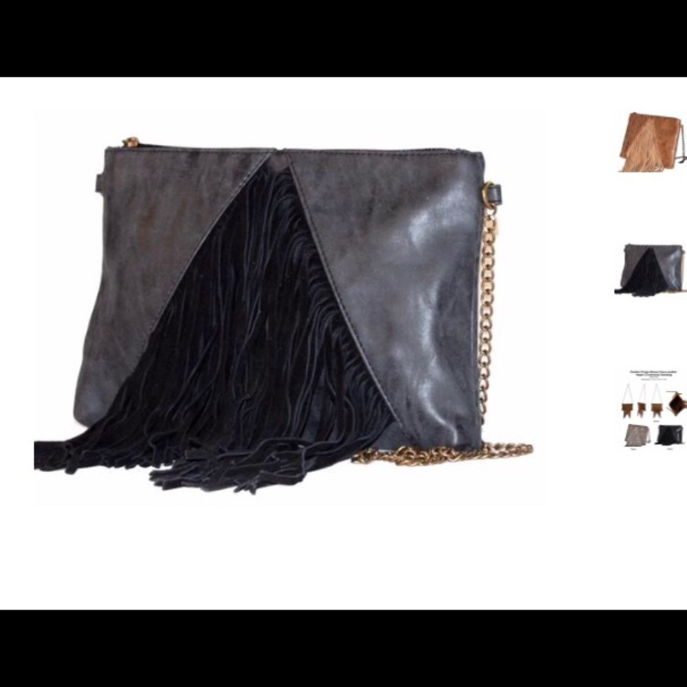 Cross body fringe handbag